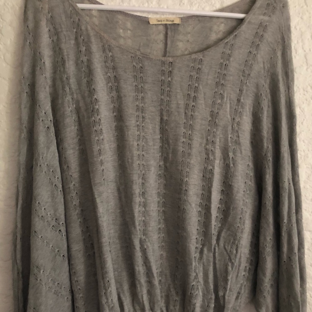 cinched crop scoop neck blouse